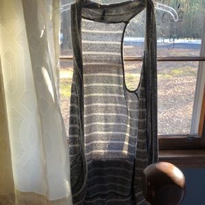 Black and white vest